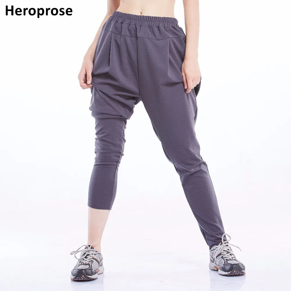 

Heroprose 2021 Fashion Casual Sweatpants Female Summer Hip Hop Women Harem Trousers Baggy Big Crotch Cotton Paddy Skinny Pants