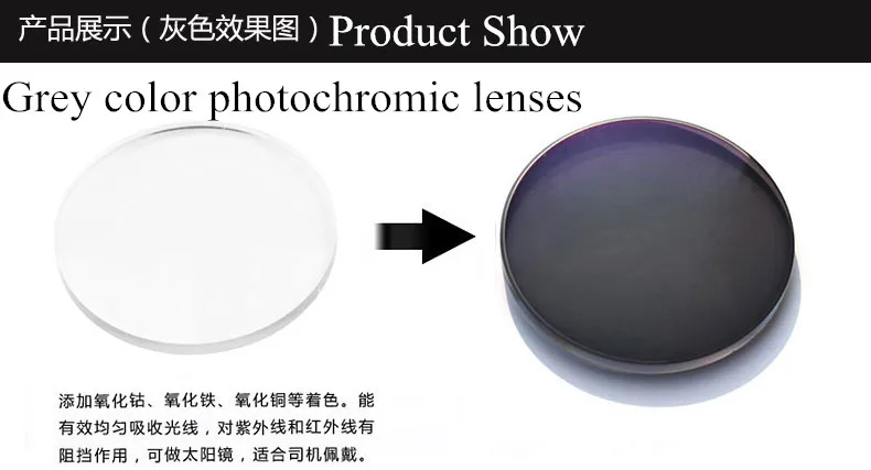 Meekleurende Lenzen 1.56 1.61 1.67 Optische Recept Lens Kleur Veranderen Anti-Uv Mannen Rijden Bril MR-8 Super Tough Hardheid