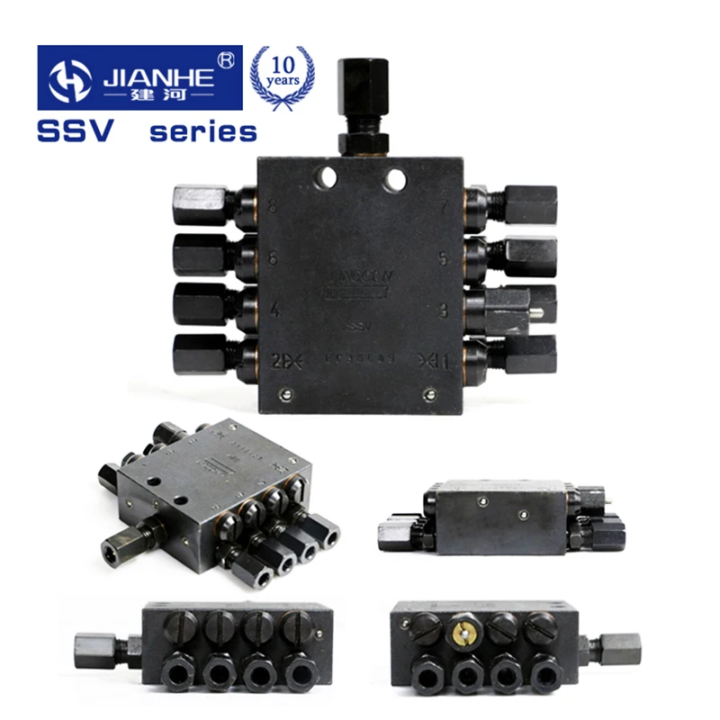 Imagem -05 - Bloco do Distribuidor da Graxa Série Ssv da Válvula do Divisor Série Progressiva da Válvula Ssv do Divisor da Lubrificação