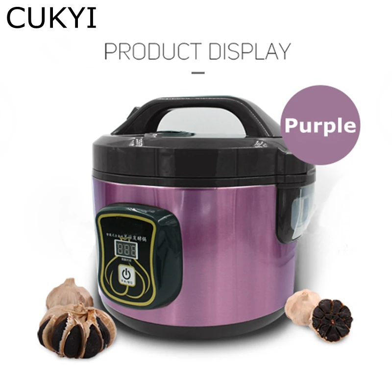 CUKYI 3L Automatic Black garlic fermenter household DIY zymolysis zymosis pot maker 220V black garlic fermenting machine EU