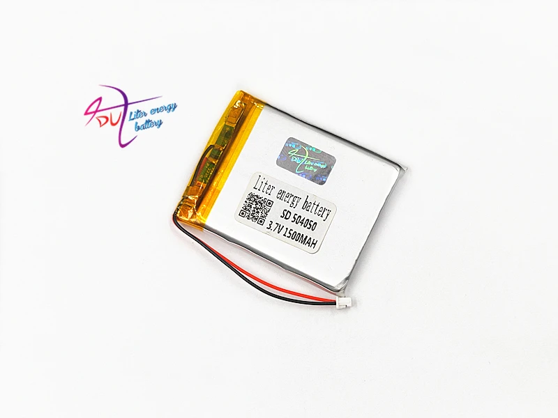 JST 1.25mm 2pin 504050 3.7 V 1500 mAh Litowo-polimerowa LiPo akumulator do Mp3 DVD PAD tablet mobilny pc banku mocy kamera