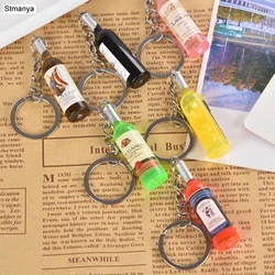 New Wine bottle Key Chain mini car kry ring gift Keychain Bag Charm Accessories New Key Holder party jewelry