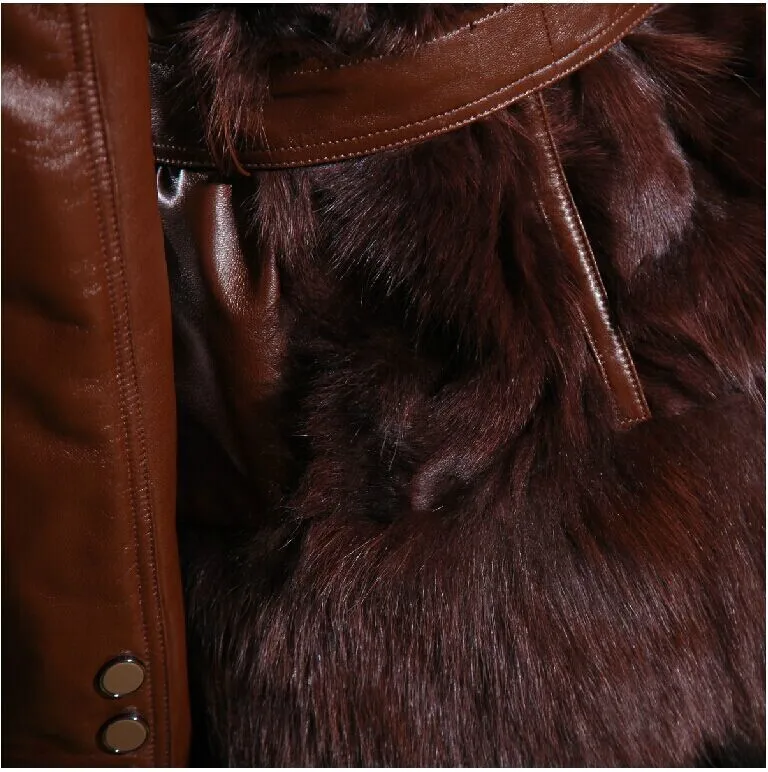 Free shipping Luxurious fur Double-faced fur the fox fur coat  In paragraph 2014 haining leather female long sheepskin coat