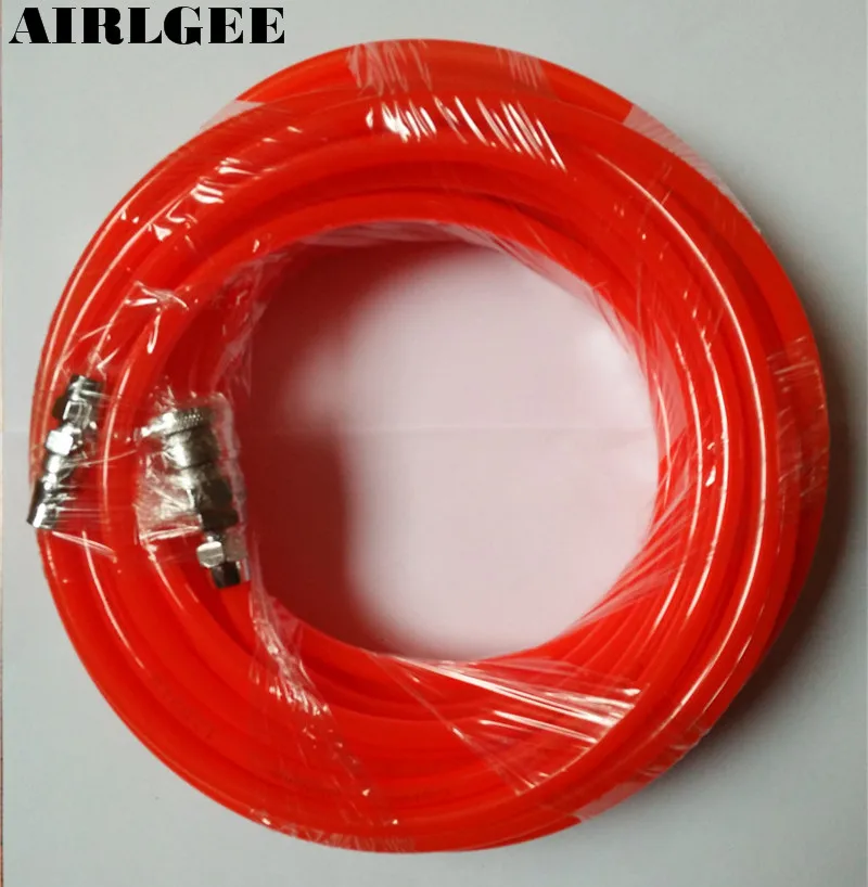 

8mm x 5mm OD x ID Polyurethane PU Air Compressor Hose Tube Orange Red Bidhx