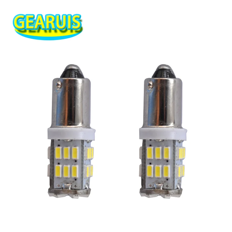 

100Pcs Car 12V BA9S 30 SMD 3014 Led 0.15A Bulbs T4W Car Styling Led Indicator Light Parking Lamp Turn Light 300Lm Screw Base Led