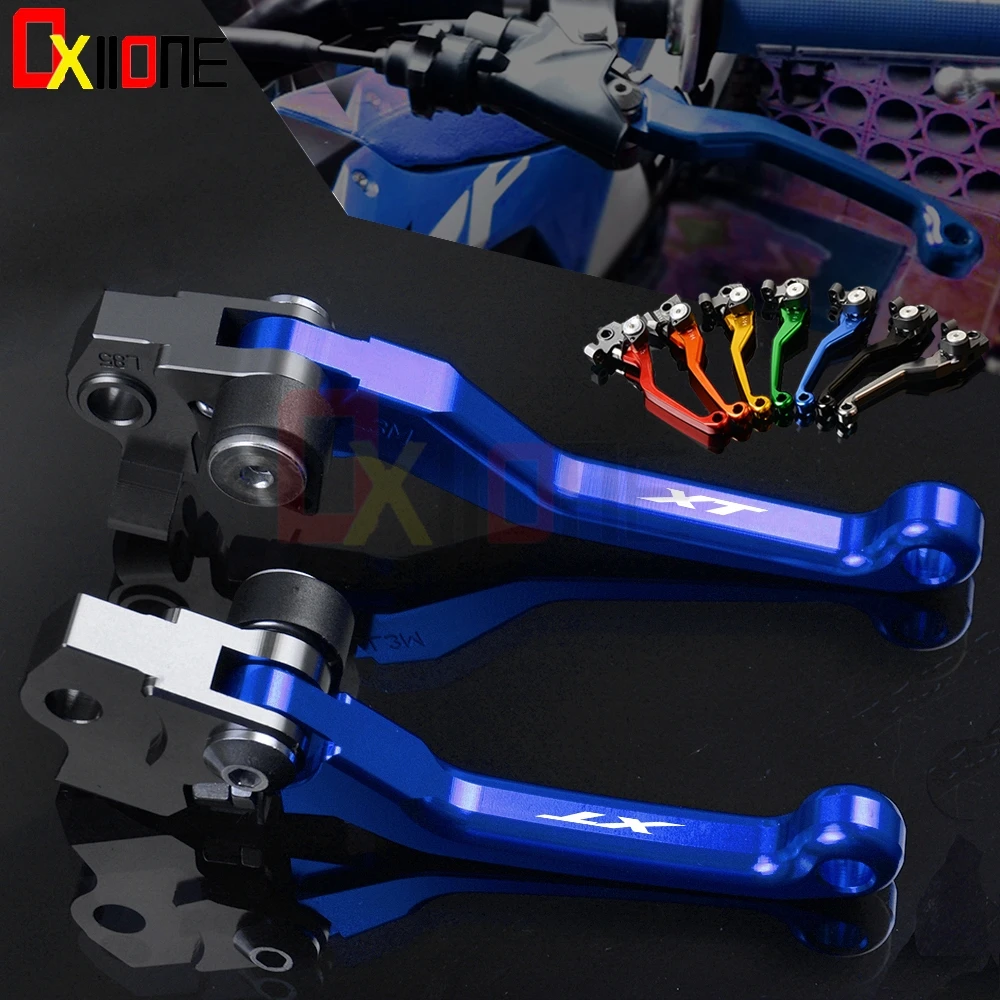 CNC Aluminum Motorcycle Parts CNC Dirt Bike Pivot Brake Clutch levers For Yamaha XT225 XT 225 1987-2010 XT250 XT 250 2005-2017