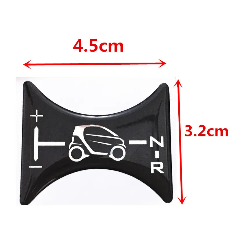Car Gear Lever Panel Decal Central Control Panel 3D Sticker For BENZ SMART FORTWO 451 BRABUS 2007-2014 Door Handle Cover Sticker