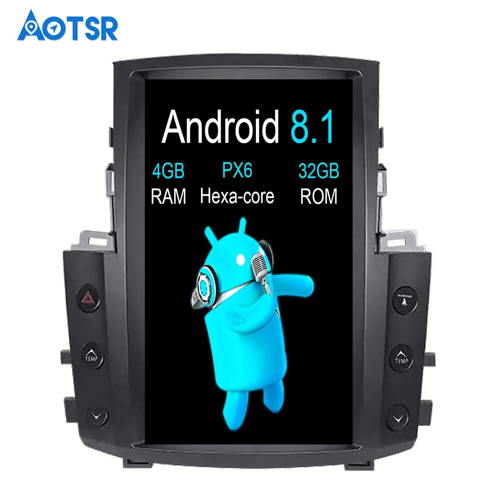 

Aotsr Android 8.1 Tesla Vertical screen Car DVD Player GPS Navigation Radio for Lexus LX570 2007-2015 multimedia recorder WiFi