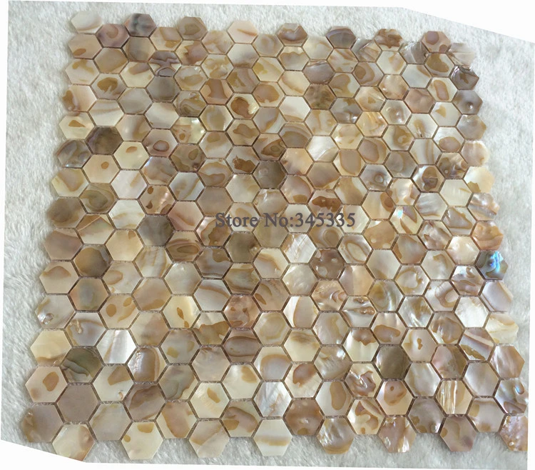 Natural hexagon shell mosaic tile mother of pearl kitchen shower bathroom backsplash background wallpaper