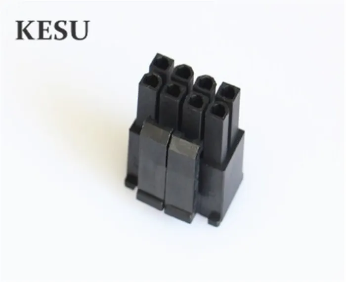 

4.2mm black CPU 4+4PIN 8-Pin 8PIN male Connector for PC computer ATX graphics card GPU Power connector plastic shell Housing