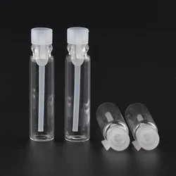 100 PCS 1/2/3 ML Empty Mini Glass Perfume Small Sample Vials Perfume Bottle Laboratory Liquid Fragrance Test Tube Trial Bottle