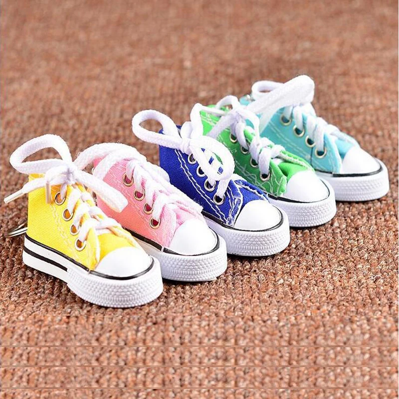 Fashion Key Ring Car Keychains Lady Bag Ornaments Creative New Charm Keychain Mini Canvas Shoes Design Accessories