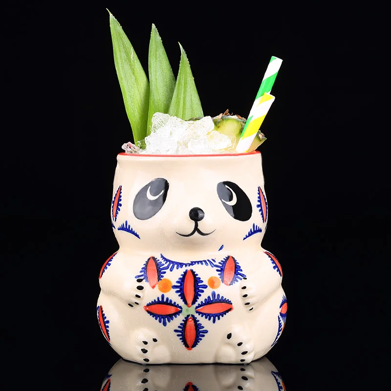 Bar Spirit TIKI Cup, Hawaiian Cocktail mug Cute Bear Cup