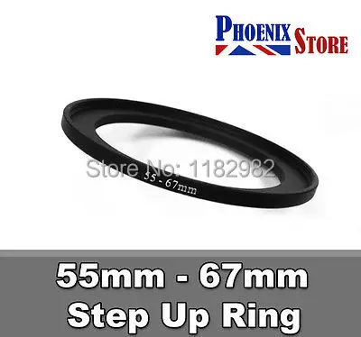 Lens Adapter ring 55mm-67mm 55-67 mm 55 to 67 Step Up Filter Ring Stepping Adapter Adaptor Black