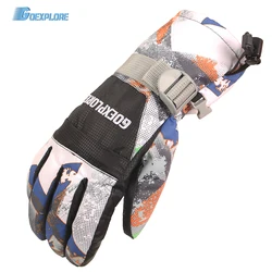 Guantes de esquí para hombre y mujer, manoplas cálidas y gruesas, resistentes al agua, para snowboard, senderismo, ciclismo y motocicleta, para invierno