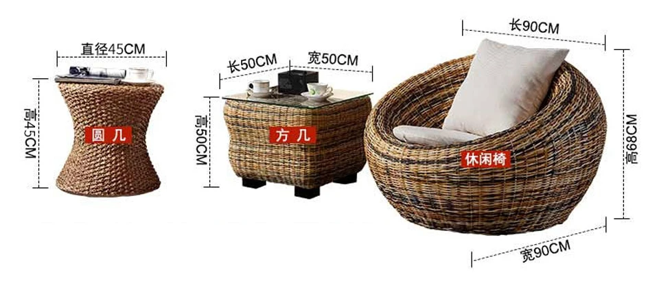 2018 new style design ratten sofa living room furniture balcony sofa 608