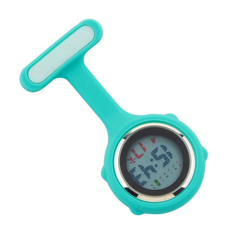 2021 Digital Silicone Nurse Watches Fob Pocket Watch Brooch Lapel Timepiece Doctor Nurse Gift Clock Unisex Fashion&Casual