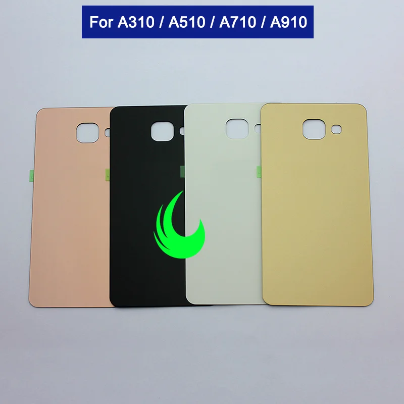 New Back Battery Cover Glass Door For Samsung Galaxy A3 A5 A7 2016 Rear Housing Case For A310 A510 A710 Glass Cover