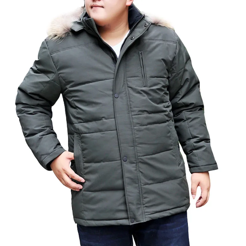 MFERLIER Large Size Thick Warm Down Jackets 8XL 9XL 10XL Long Sleeve Winter Coats