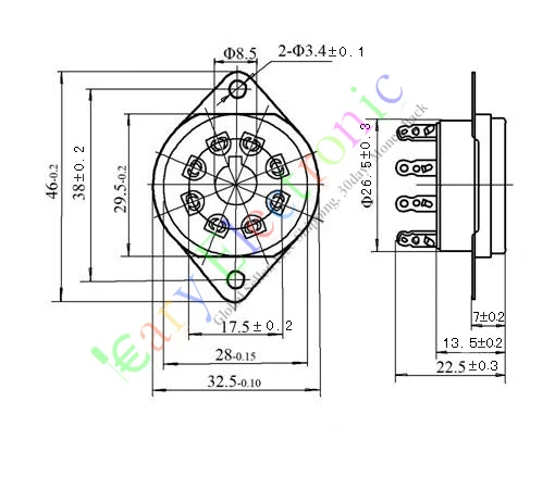 Grosir dan eceran 4 pcs 8pin Bakelite tabung vakum soket katup dasar oktal untuk EL34 KT88 6550 6SN7 gratis pengiriman
