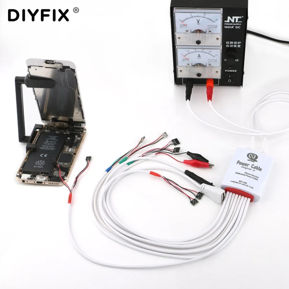 

DIYFIX Professional DC Power Supply Cable Phone Dedicated Power Test Cable for iPhone 4-XR XS MAX Logic Board Charging Test Wire