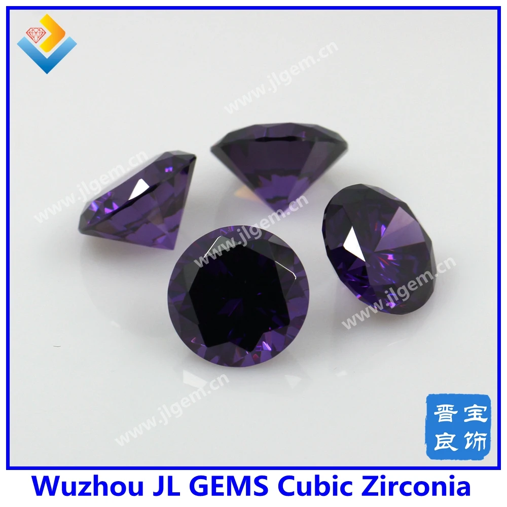 

(MOQ=100pcs) #09 Light Purple Cubic Zirconia Stone/AAAAA Grade 6.25mm-12mm Purple CZ Stone Free Shipping