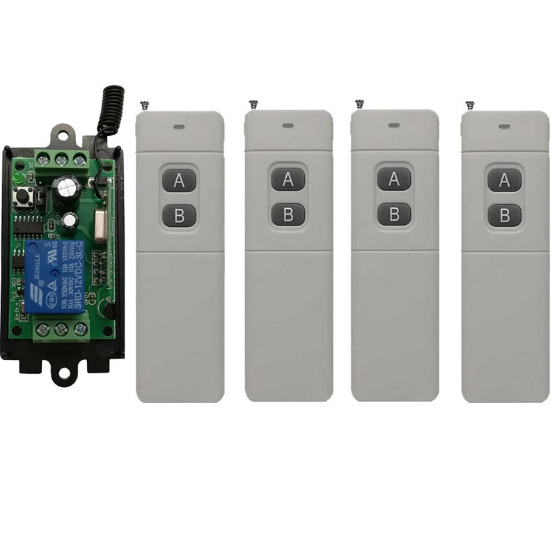 

3000M Long Range DC 12V 1CH 1 CH RF Wireless Remote Control Switch System,315/433.92 Mhz,Transmitter+Receiver Garage Doors