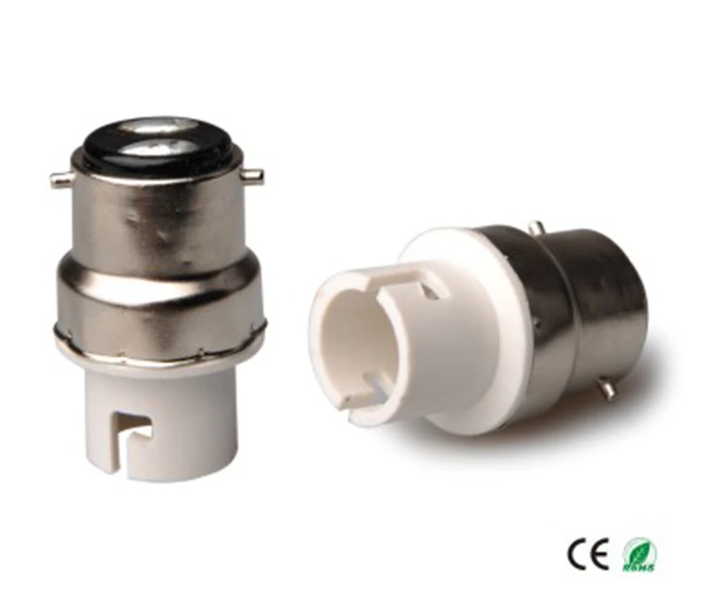 1pc B22 to BA15D lamp base adapter,bA15d to b22 light socket holder converter,allow you install BA15D lamp into b22 socket CE