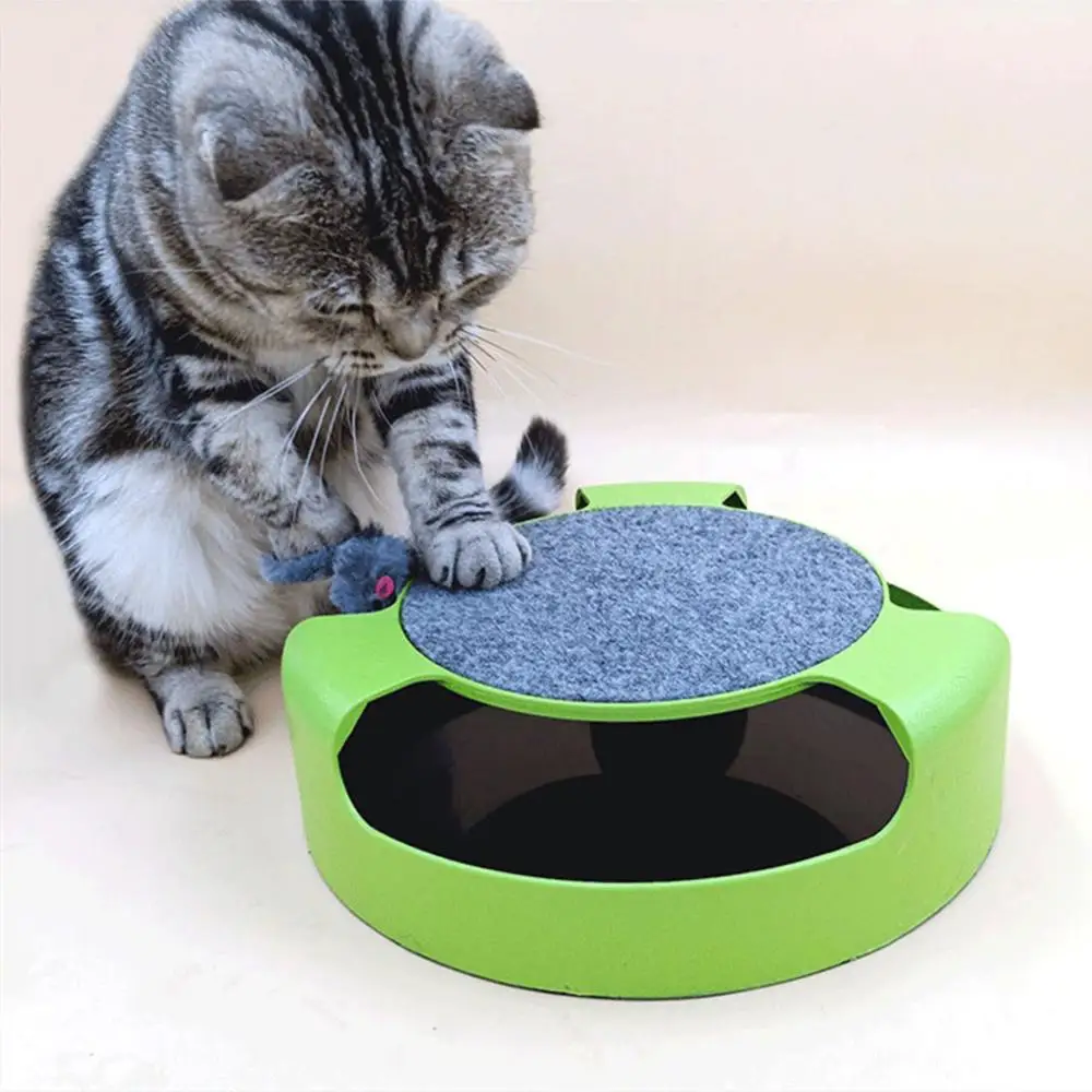 

Funny Cat Pet Toy Cat Toys Intelligence Triple Play Disc Cat Toy Mouse Cat Crazy Mice Disk Interactive Toy for IQ Tranning