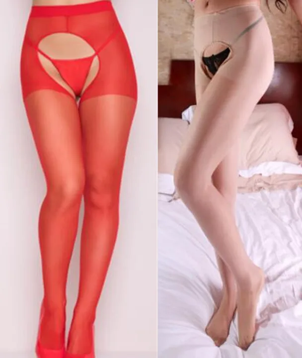 SHENGRENMEI NEW Tights Fashion Pantyhose Red White Stockings Women Ladies Sexy Lingerie Open Crotch Tights Hot Sale Dropshipping