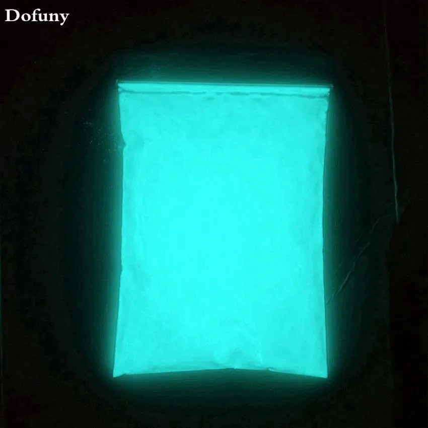 Polvo que brilla en la oscuridad, pigmento luminoso para esmalte de uñas y resina epoxi, luces azules cielo, 10g y 100g