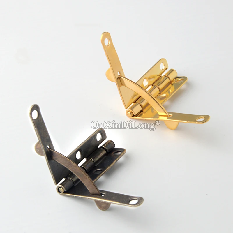 DHL SHIPPING 500PCS/LOT 33*30mm Hinges With Screws Metal Quadrant Hinge For DIY Wooden Box Cases Humidor Jewelry Hinges