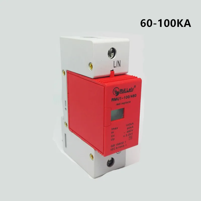 SPD 60-100KA 1P surge arrester protection device electric house surge protector D ~420V AC