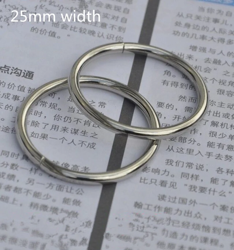 

Free Shipping 20pcs 25mm Silver Metal Rounded type Ring Diy Buckle hardware accessories for bags and Handbag Fastener