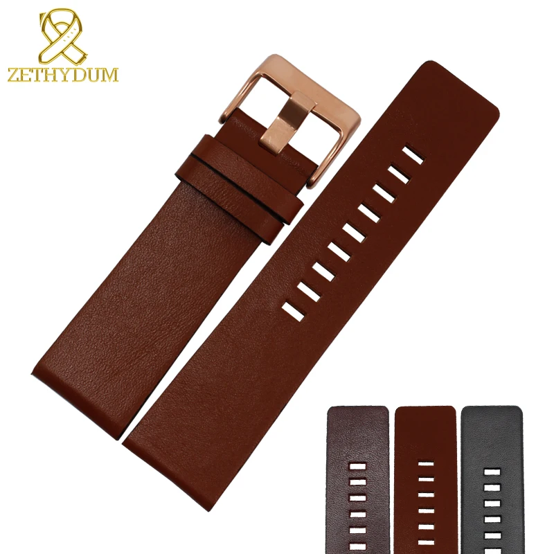 leather watchband 22 24 26 28 30mm leather bracelet watch strap wristwatches band for Diesel DZ4343 DZ7293 DZ7333 watch band