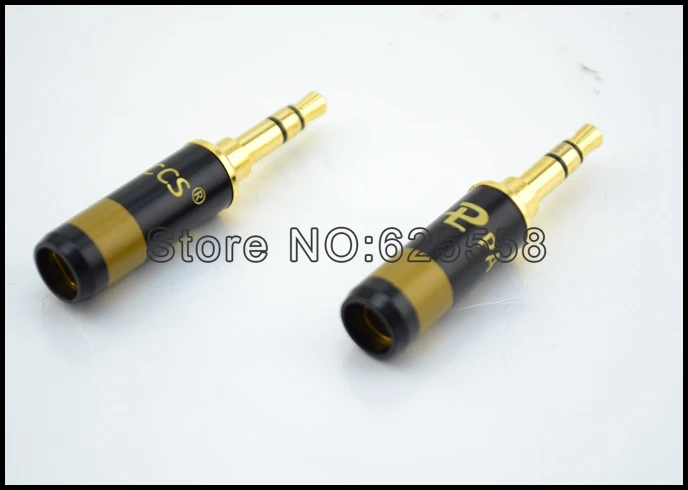 Paliccs gold plated 3.5MM Stereo 3Pole Audio Connector male adpater For DIY Solder 4PCS