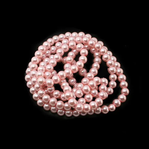 Factory Price Diameter 6mm 50pcs/bag White Black round glass pearl spacer beads Many colors to pick For DIY Jewelry Findings