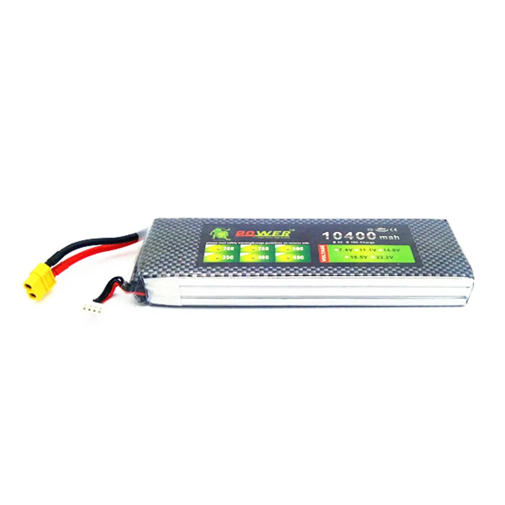 Ultra-high Capacity Lion Power 3S 11.1V 10400mAh 10000mAh Lipo Battery 30c to 40c T/XT60 Plug For Boat Car Quodcopter Parts