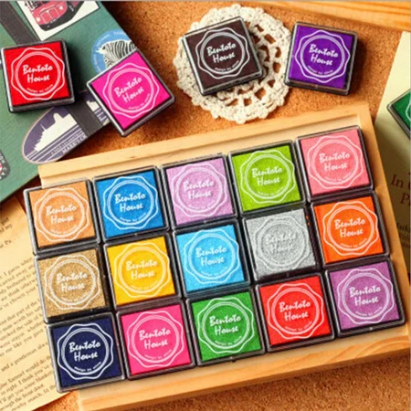 

20pcs/lot 20 colors DIY Scrapbooking Vintage Crafts Ink pad Colorful Inkpad Stamps Sealing Decoration Stamp