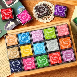 20pcs/lot 20 colors DIY Scrapbooking Vintage Crafts Ink pad Colorful Inkpad Stamps Sealing Decoration Stamp