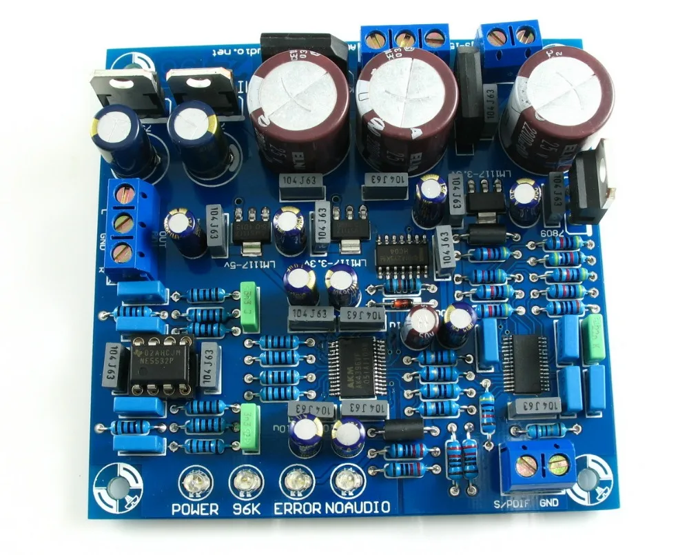 24 BIT 192K HZ DAC CS8416+AK4396+NE5532P SPDIF To audio output DAC Decoders board