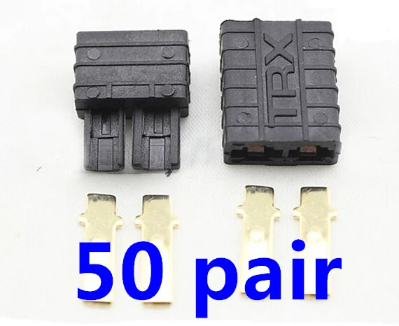 

50 Pairs (100pcs) T-raxxas/T-RX Plugs Lipo/NiMh Brushless ESC Battery RC Connector - TRXx10 Free Shipping