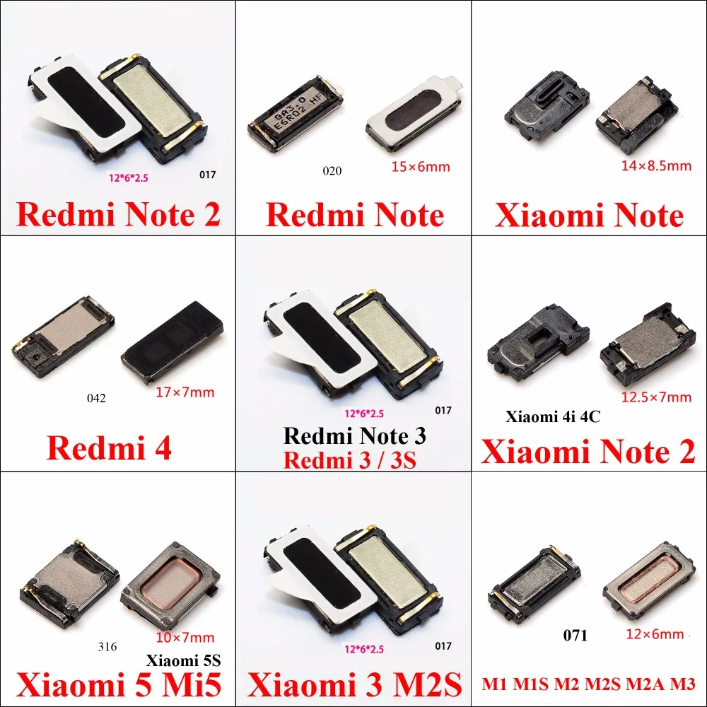 

Earpiece Ear speaker For Xiaomi Mi2 Mi3 Mi4 Mi4i Mi4c Mi4s Mi5 Mi5s Redmi 3 3s Hongmi Redmi Note 2 /Redmi Note 3 /Redmi Note 4