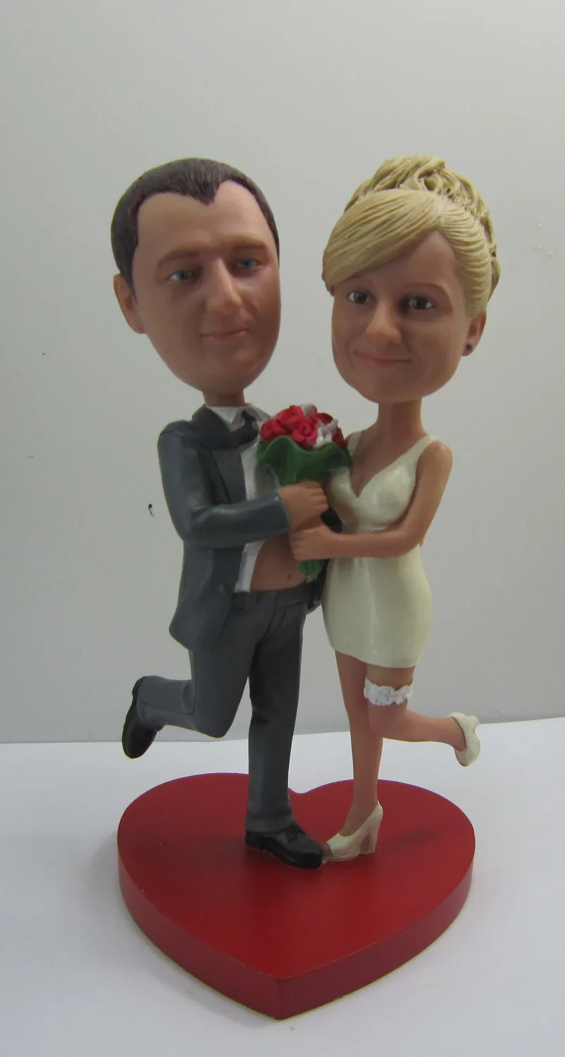 Express free shipping Personalized bobblehead doll woops wedding gift wedding decoration polyresin Custom doll