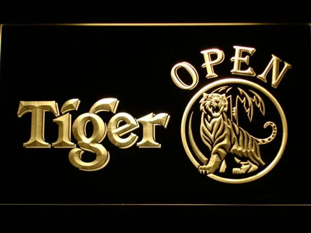 063 Tiger Beer OPEN Bar LED Neon Light Signs with On/Off Switch 20+ Colors 5 Sizes to choose