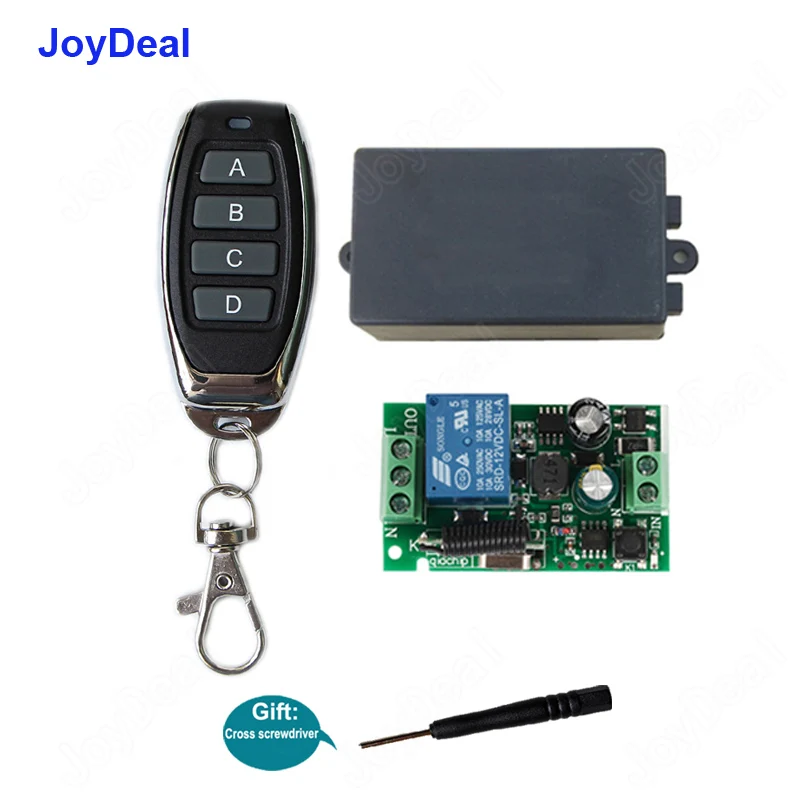 

JoyDeal 433Mhz Universal Wireless Remote Control Switch AC 110V 220V 1CH Relay Receiver Corridor Room Home Led Light Lamp Switch