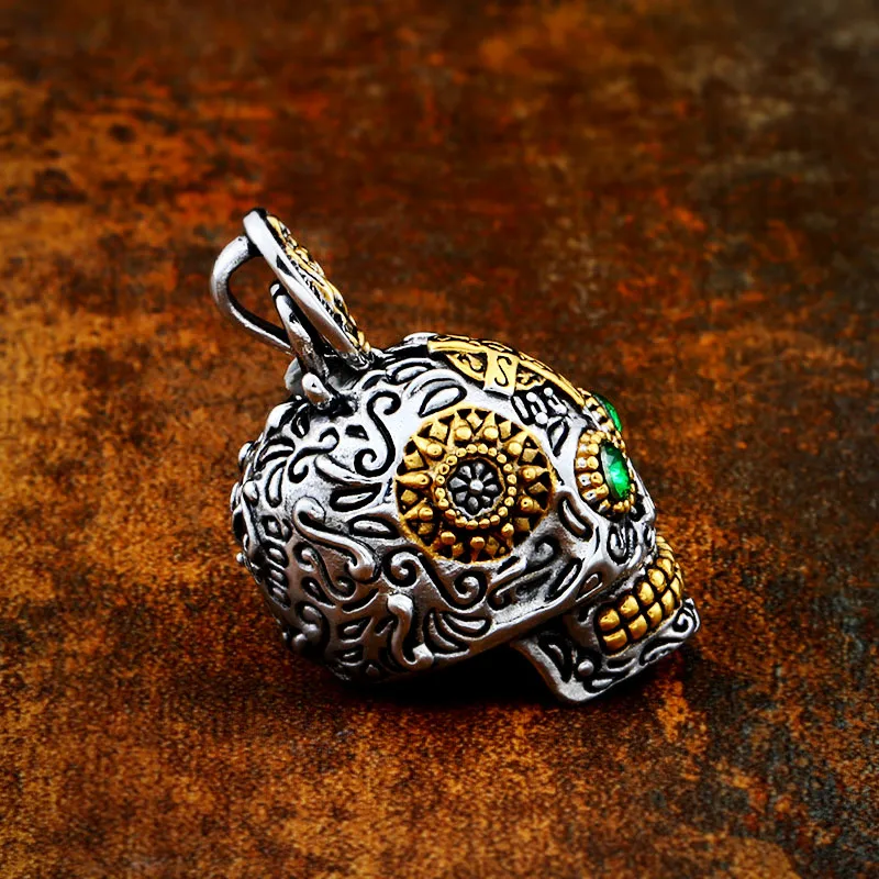 BEIER Cool Men\'s Gothic Carving Pendant Necklace  Stainless Steel High Quality Detail Biker Skull Jewelry  for man BP8-256