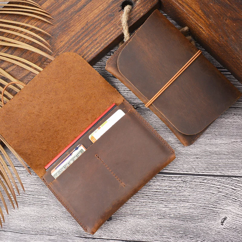 Top Cow Leather men Passport Holder Trave Wallet Vintage Handmade Covers on Passport Business Card Holder Card Organizer