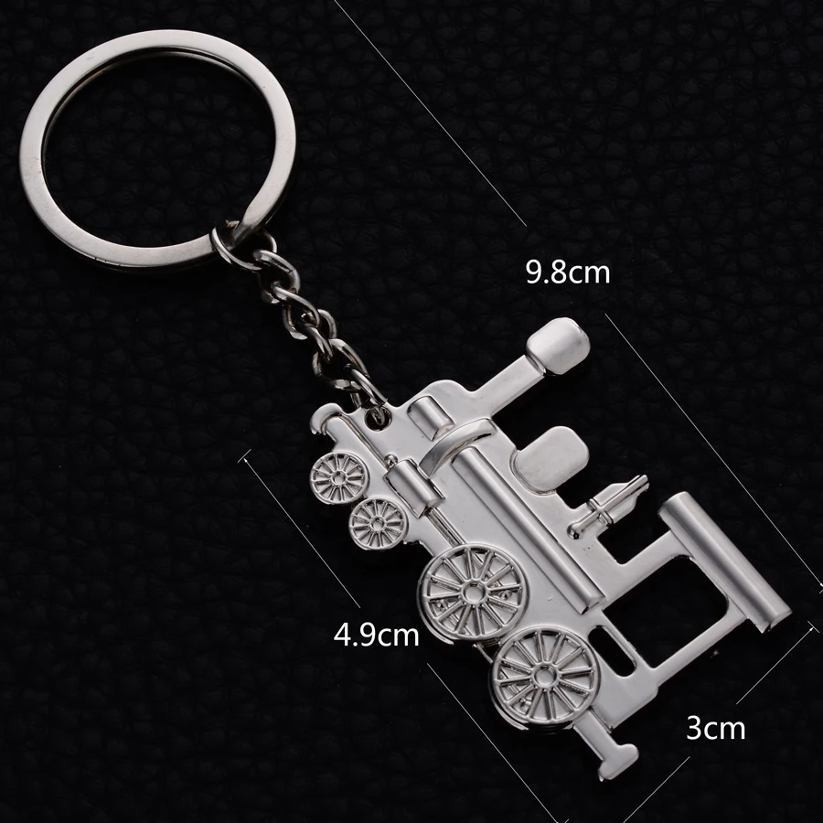 Creative Trinket Fashion Locomotive Metal Keychains Alloy Keyring Charm Jewelry Pendant Key Holder Laser Engraving Ad Gifts J052