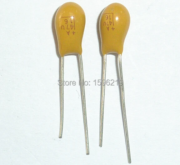 

100pcs Tantalum capacitor 47uF 16V Brand New 16V47uF DIP Radial